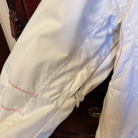 NILS, off-white with pink stitching, Ski jacket with removable hood - Picture 5 of 10